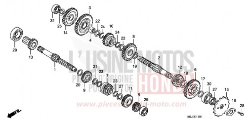 GETRIEBE (CRF100F) CRF100FA de 2010